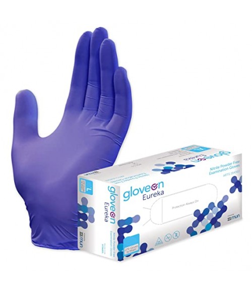 Gloveon Nitrile Powder-Free Hand Gloves NB-30 (Large/Blue) Box of 100